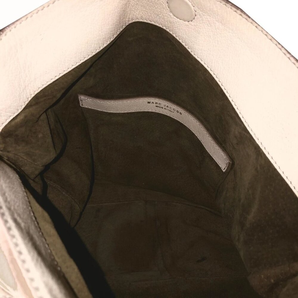 Marc Jacobs Vintage 90s Ivory White Leather Large Satchel Bag - Picture 10 of 12